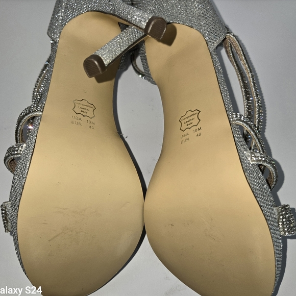 Nina Freya sparkle strappy evening shoe Size 10 Adjustable Ankle Strap New💞 - Picture 5 of 11